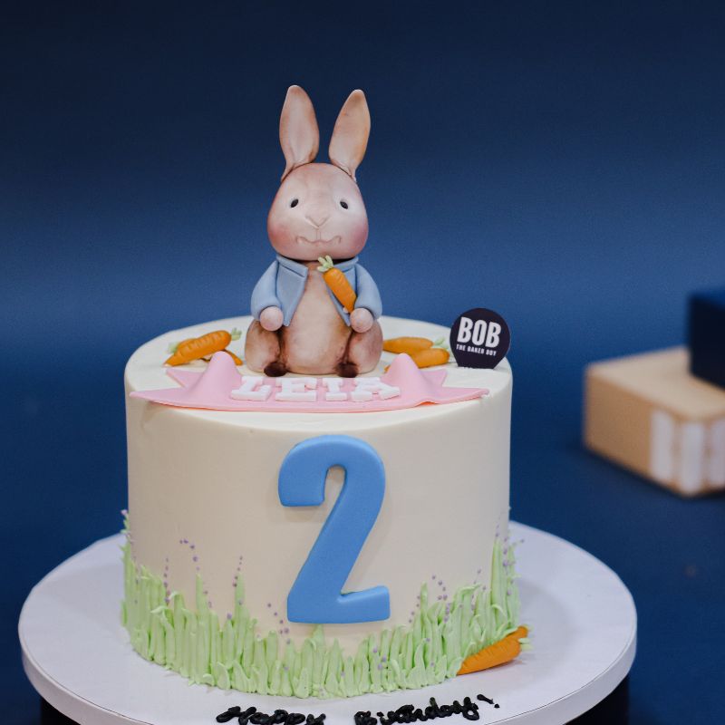 Peter Rabbit Birthday Cake with Carrots